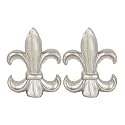 Urbanest Set of 2 Fleur de Lis Lamp Finials, 2 3/8-inch Tall, Pewter