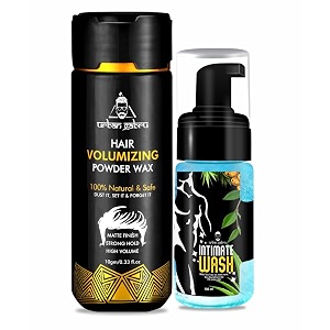 urbangabru hair volumizing powder 10 gm amp intimate wash 100 ml - men39s grooming combo kit