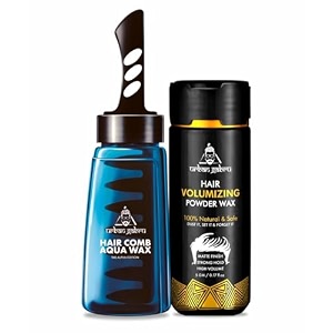 urbangabru hair volumizing powder wax 5 gm  hair comb aqua wax - the alpha edition - men39s grooming combo kit