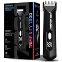 urbangabru Trimfinity 7000 Body Trimmer for Men- Safest Body & Private Part Trimmer - Pubic Hair Groomer, Underarm - Waterproof, Ceramic Blades, Rechargeable with Wireless Fast Charging,Black