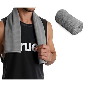 urbanleaf 1 pc self stripe microfiber gym towel hand towels lightweight sports amp workout towels for gym running yoga travel amp fitness quick-dry workout amp yoga towels 40 x 60 cm grey