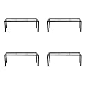 URBANMAALI Apollo Metal Plant Stand for Indoor &amp; Outdoor Pot Stand Garden - Black (Set of 4)