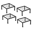 URBANMAALI Plant / Planter / Pot / Gamla Stand for Outdoor / Indoor / Balcony Heavy Duty Iron Material for Home / Garden and Living Room-(Black-Set of 4)