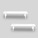 URBANMAALI Elevate Square Tube Plant Stand | Heavy Duty Iron Pot Stand for Balcony, | Pot Stand for Outdoor &amp; Indoor Plants (White)