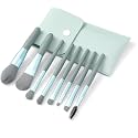 URBANMAC Makeup Brush Set 8PCS Mini With Storage (Blue Gray)
