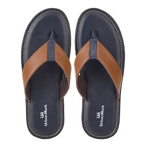 urbanmark men comfortable light weight perforated upper anti-skid slippers