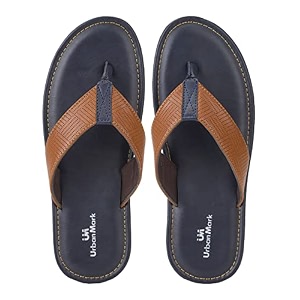 urbanmark men comfortable light weight perforated upper anti-skid slippers