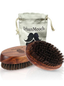 UrbanMooch 100 Natural Bristle Wooden Beard Brush