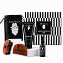 UrbanMooch 4 in 1 Beard Care Kit | Beard Oil, Charcoal Face & Beard Wash, Beard Brush & Wooden Beard Comb for Men | Daily Care of Beard (4 Items in the set)