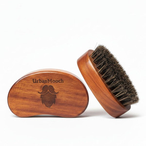 urbanmooch bristle beard brush  mustache brush for men for a healthy beard  styling