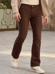 Urbano Fashion Boot-Leg Men Brown Jeans