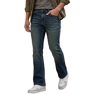 Urbano Fashion Mens Bootcut Fit Mid Rise