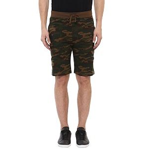 Urbano Fashion Mens Camouflage Military Printed Olive
