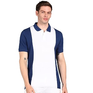 Urbano Fashion Mens Colour-Block Slim Fit Half