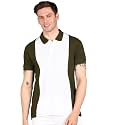 Urbano Fashion Men39s Colour-Block Slim Fit Half