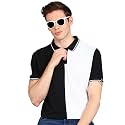 Urbano Fashion Men39s Colour-Block Slim Fit Half