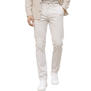 urbano fashion men39s cotton light weight non-stretch slim fit casual trousers