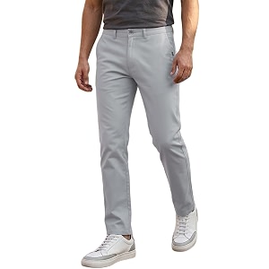 urbano fashion men39s cotton light weight non-stretch slim fit casual trousers