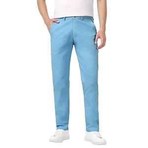 urbano fashion men39s cotton light weight non-stretch slim fit casual trousers