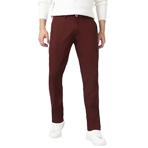 urbano fashion men39s cotton light weight non-stretch slim fit casual trousers