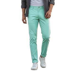 urbano fashion men39s cotton light weight non-stretch slim fit casual trousers