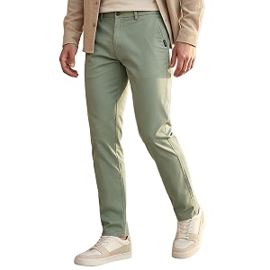 urbano fashion men39s cotton light weight non-stretch slim fit casual trousers