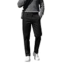 Urbano Fashion Men's Cotton Light Weight Non-Stretch Slim Fit Casual Trousers
