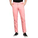 Urbano Fashion Men's Cotton Light Weight Non-Stretch Slim Fit Casual Trousers