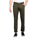 Urbano Fashion Men's Cotton Light Weight Non-Stretch Slim Fit Casual Trousers