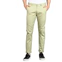 Urbano Fashion Men's Cotton Light Weight Non-Stretch Slim Fit Casual Trousers