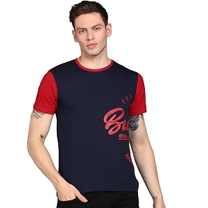 Urbano Fashion Mens Graphic Printed Round Neck