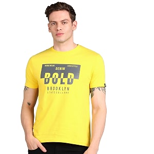 Urbano Fashion Mens Graphic Printed Round Neck