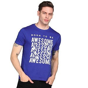 Urbano Fashion Mens Graphic Printed Round Neck