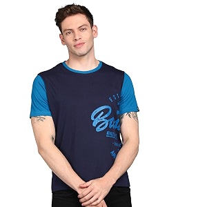 Urbano Fashion Mens Graphic Printed Round Neck