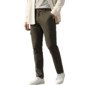 Urbano Fashion Mens Khaki Regular Fit Solid