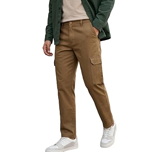 Urbano Fashion Mens Khaki Regular Fit Solid