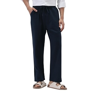 Urbano Fashion Mens Loose Fit Solid Linen