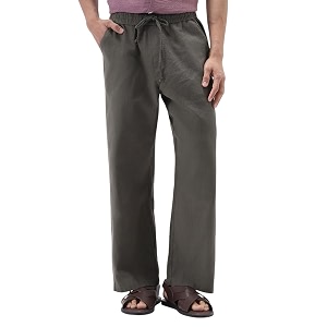 Urbano Fashion Mens Loose Fit Solid Linen