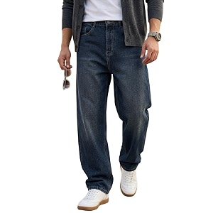 Urbano Fashion Mens Loose Baggy Fit Washed