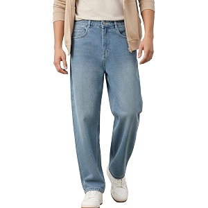 Urbano Fashion Mens Loose Baggy Fit Washed