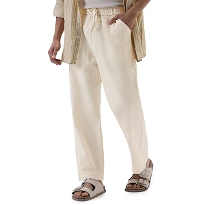 Urbano Fashion Mens Loose Fit Solid Linen