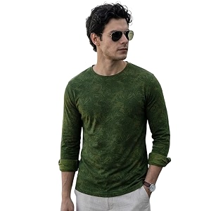 Urbano Fashion Mens Printed Full Sleeve Slim