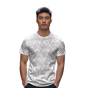 Urbano Fashion Mens Printed Half Sleeve Slim