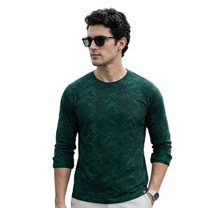 Urbano Fashion Mens Printed Full Sleeve Slim