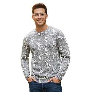 Urbano Fashion Mens Printed Full Sleeve Slim