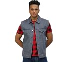 Urbano Fashion Men's Regular Fit Washed Sleeveless Denim Jacket
