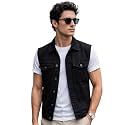 Urbano Fashion Men's Regular Fit Washed Sleeveless Denim Jacket