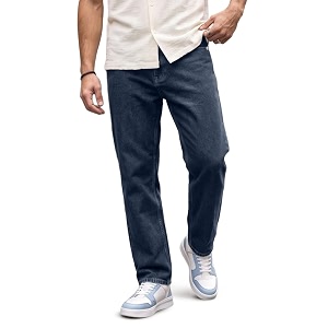Urbano Fashion Mens Relaxed Fit Washed Denim