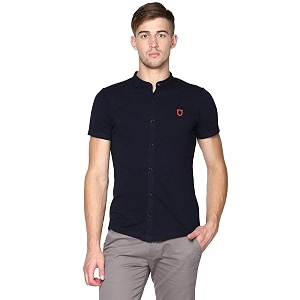 Urbano Fashion Mens Solid Cotton Slim Fit