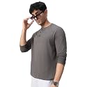 Urbano Fashion Men39s Solid Henley Neck Slim